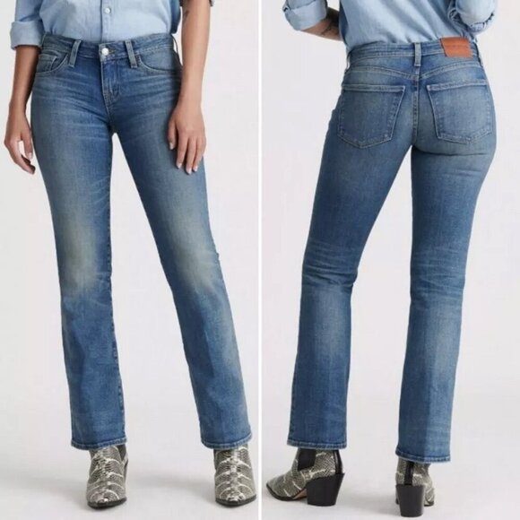 LUCKY BRAND LOLITA JEANS SZ 10/30 MEDIUM BLUE DENIM WASH MID RISE BOOTCUT - Picture 2 of 10